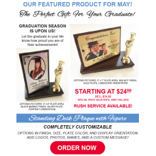 MAY 2019 GRADUATE SPECIAL - Standing Plaque with Figure